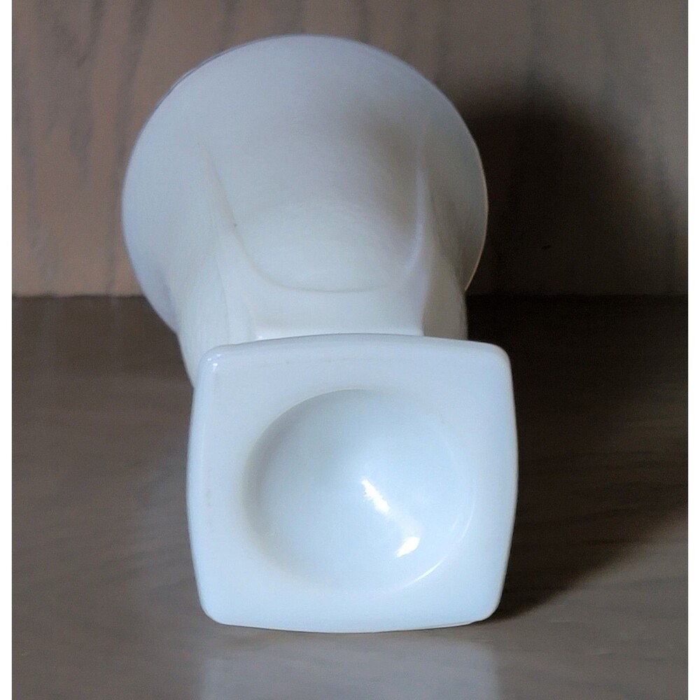 Vintage Milk Glass Vase 8 1/2 Inch VTG Floral Foot Base Urn Retro Art Deco - Picture 2 of 5